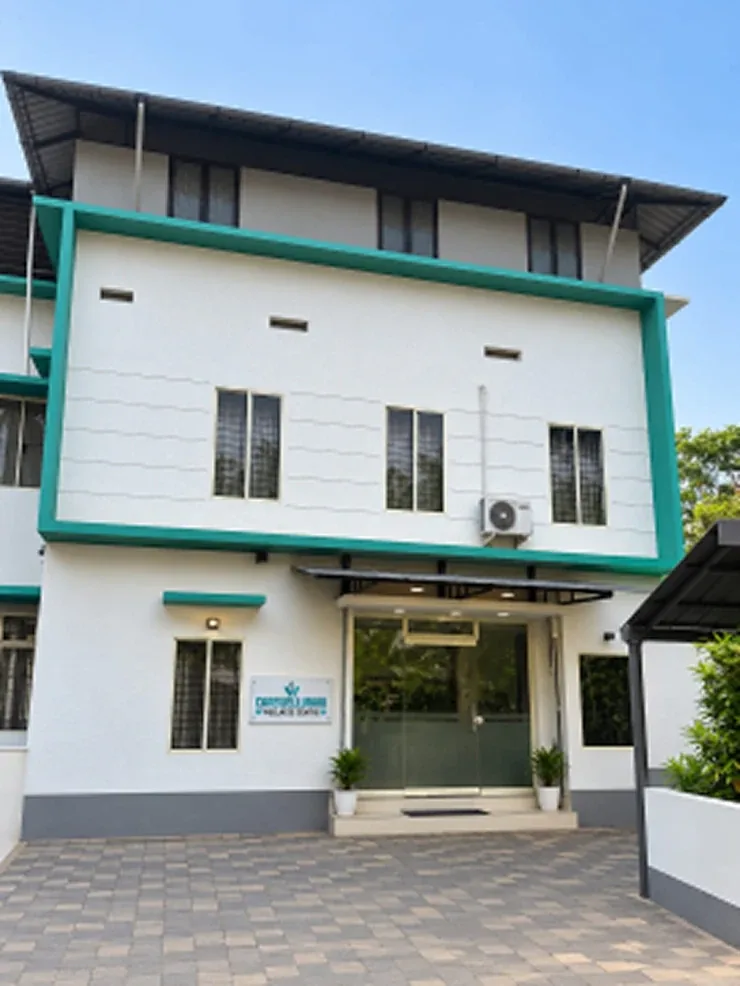 Front of a wellness centre building